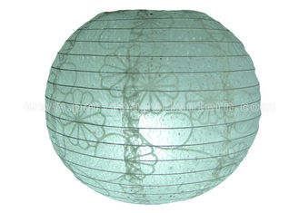 China Party , Wedding Decoration Eyelet Paper Lantern Round / Rice Paper Lantern supplier