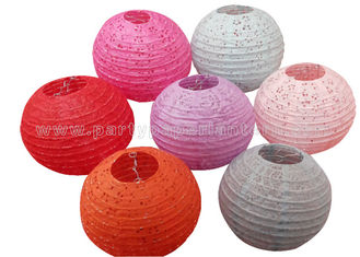 China Colorful Eyelet Home decorating paper lanterns for birthday party , celebration supplier