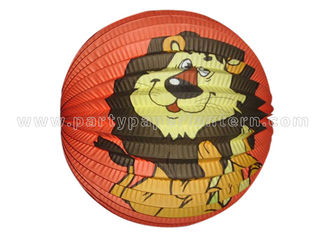 China Cartoon Animal Pattern Design Accordion Paper Lantern Round supplier