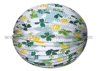 China Illuminated Battery Operated Paper Lantern Accordion With Flower Printing supplier