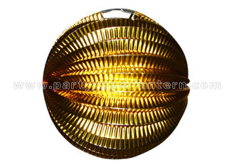 China Goldfoil Paper Luxury Accordion Paper Lanterns Round Shape For Party Decoration supplier