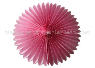China Colorful Petal Shaped Round Tissue Paper Fan Decorations Customized Diy Paper Fans supplier
