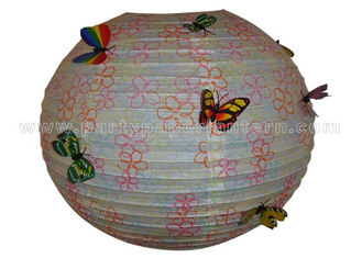 China Parties , Baby Showers Round Paper Lanterns with Lovely Patterned Printed supplier