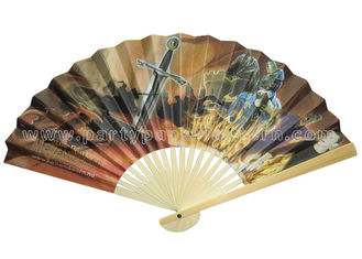 China Unique Design Printed Bamboo Paper Fans For Promotion , Gifts , Souvenir Artistical supplier