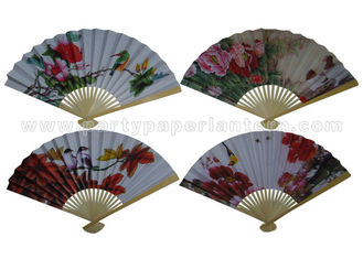 China Chinese Painting Printed Bamboo Paper Fans For Promotion , Gifts , Souvenir Artistical supplier