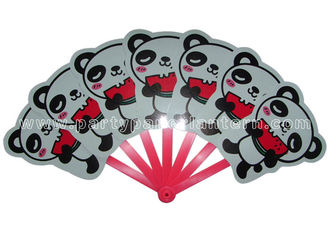 China Variety  Colors Printed PP Hand Fans For Promotion  , Animal Shaped Pretty Hand Fans supplier