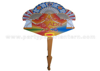 China Custom  Printed Paper / PP Hand Fans For Souvenir , Premium , Promotional supplier