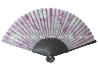 China Cartoon Style Printed Japanese Hand Held Fans WITH 6” 7” 8” 9” Length OR Customized supplier