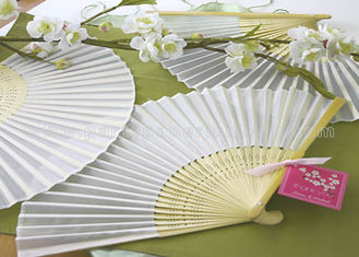 China Solid Color Printed Bamboo Fabric Hand  Fans For Promotion , Gifts With Variety Colors supplier