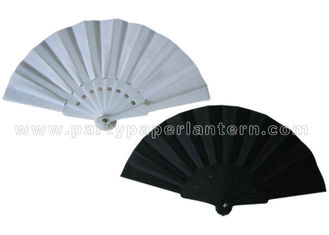 China Single Color Plain Fabric Hand Fan For Wedding Favors Personalized supplier