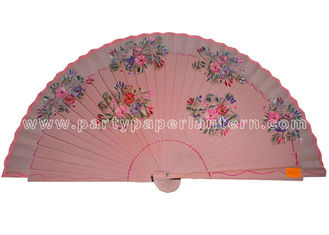 China Hand Painted Designs Wooden Hand Fan For Promotion , Gift , Souvenirs Esthetical supplier