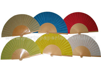 China Single Color  Spainish Wooden Hand Fans supplier
