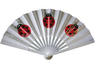 China Artificial Style Insect Paper Folding Hand Held Paper Fans with Digit Printed Pattern supplier