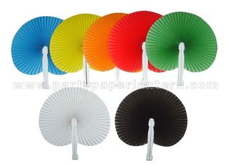 China Single Color Accordion Paper Hand Fans supplier