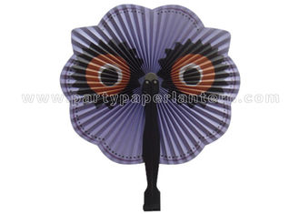 China Cute Big Eyes Printed Accordion Paper Folding Fans Amusing for Souvenir gift supplier