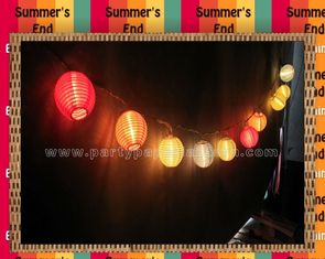 China Outdoor Paper Lantern String Lights Home Decoration , colored lantern string lights supplier