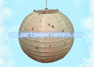 China White Party Paper Lantern , Eyelet Butterfly Paper Lanterns For Weddings / Parties supplier
