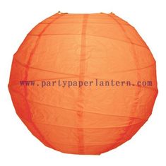 China 8 Inch Mango Orange Paper Lantern For Parties , Round Hanging Party Lanterns supplier