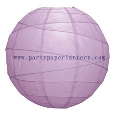 China Round Lilac Purple Paper Lantern , 8 Inch Rice Paper Lantern For Weddings supplier