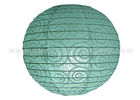 China Eyelet Lace Look  Round Paper Lanterns with lights For Party Decoration , Wedding factory