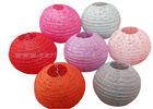 Colorful Eyelet Home decorating paper lanterns for birthday party , celebration