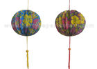 China Hanging Paper Lanterns For Weddings With Tassel And Amusing Patterned Printing factory