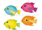China Amusing Tropical Decorated Paper Lanterns For Toys / Party , Free Sample company