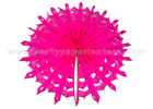 Snowflake Round Hanging Paper Fans , Party Decoration Any Colors