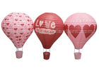 China Heart Printing Unique Shaped Paper Lantern Hot - air Balloon Customized Lovely factory