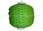 China 100% Handmade Eyelet Paper Lanterns wedding decorations Green silver white Color factory