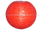 China Various Colors Round Glitter Paper Lanterns , Red And Gray Paper Lanterns factory