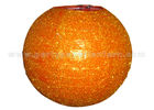 China Orange Glitter Round Paper Lanterns , Lighted Paper Lanterns For Weddings , Parties factory
