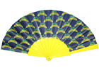China Custom Printed Hand Fan / Yellow , Black , White Rustic Wedding Fan factory