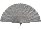China Beautiful and Elegant White Lace Hand Fans For Gift , Party Favor , Banquet factory