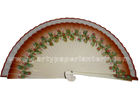 China Custom wedding hand fans with TC Fabric and Wooden Ribs Material factory