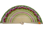 China Aesthetical Hand Painted Design Hand Held Wooden Fans For Birthday Celebrations factory