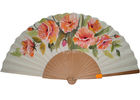 China Transfer Printing Wooden Hand Fan For Promotion , Gift , Souvenirs Aesthetical factory