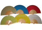 China Single Color  Spainish Wooden Hand Fans factory