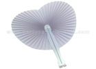 China Heart shaped Single Color Accordion Paper Hand Fans For Weddings custom printed factory