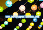 China Colorful Outdoor Party Paper Lantern String Lights For Weddings / Holiday Mood factory