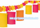 China Painted Design Hanging Paper Candle Lanterns For Courtyard / Outdoor Decoration Loveliness factory