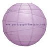 China Round Lilac Purple Paper Lantern , 8 Inch Rice Paper Lantern For Weddings factory
