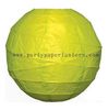 China 8 Inch Chartreuse green Round Free style Ribbed Party Paper Lantern Decoration factory