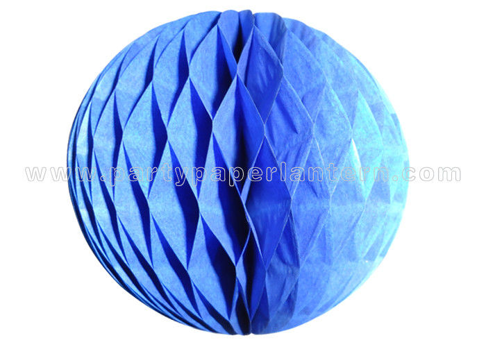 Plain Color Round Honeycomb Decorations Paper Balls For Party , Home Decoration