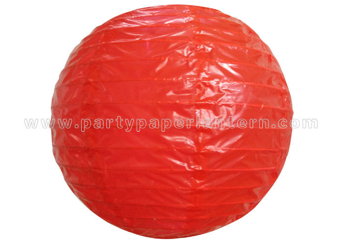 Single Color Printing Round Nylon Lantern Outdoor For Party , Home Decoration