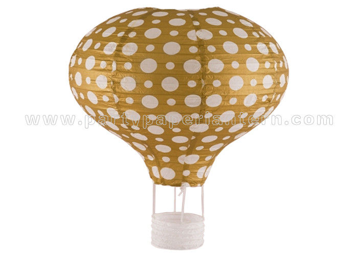 Golden Printing Unique Shaped Paper Lanterns Luxury for table decorations