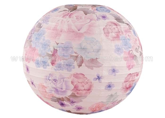 Parties , Baby Showers Round Paper Lanterns with Lovely Patterned Printed