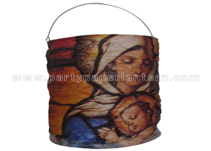 Religious Decorative Hanging Paper Candle Lanterns FOR Wedding , Parties