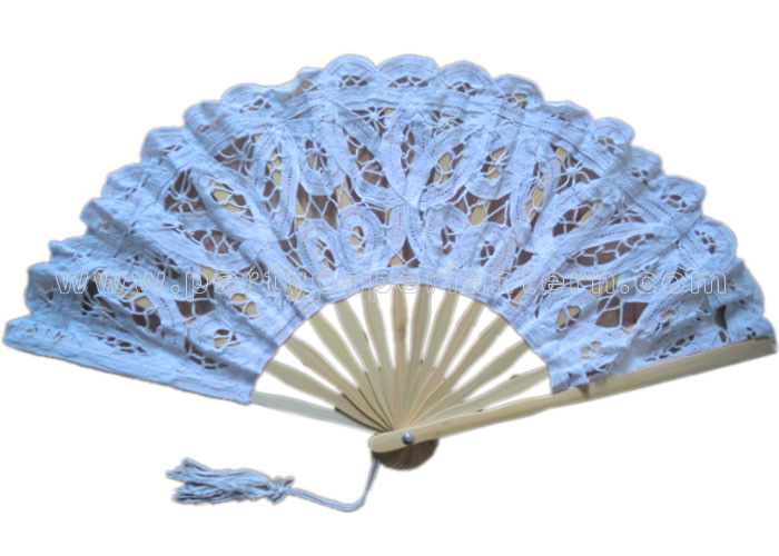 Personalized Cotton Lace Hand Fans Lace Wedding Fans Custom Printed