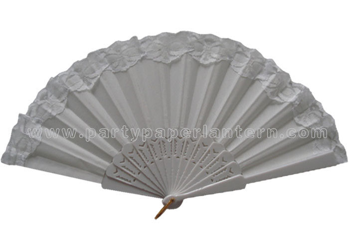 Beautiful and Elegant White Lace Hand Fans For Gift , Party Favor , Banquet